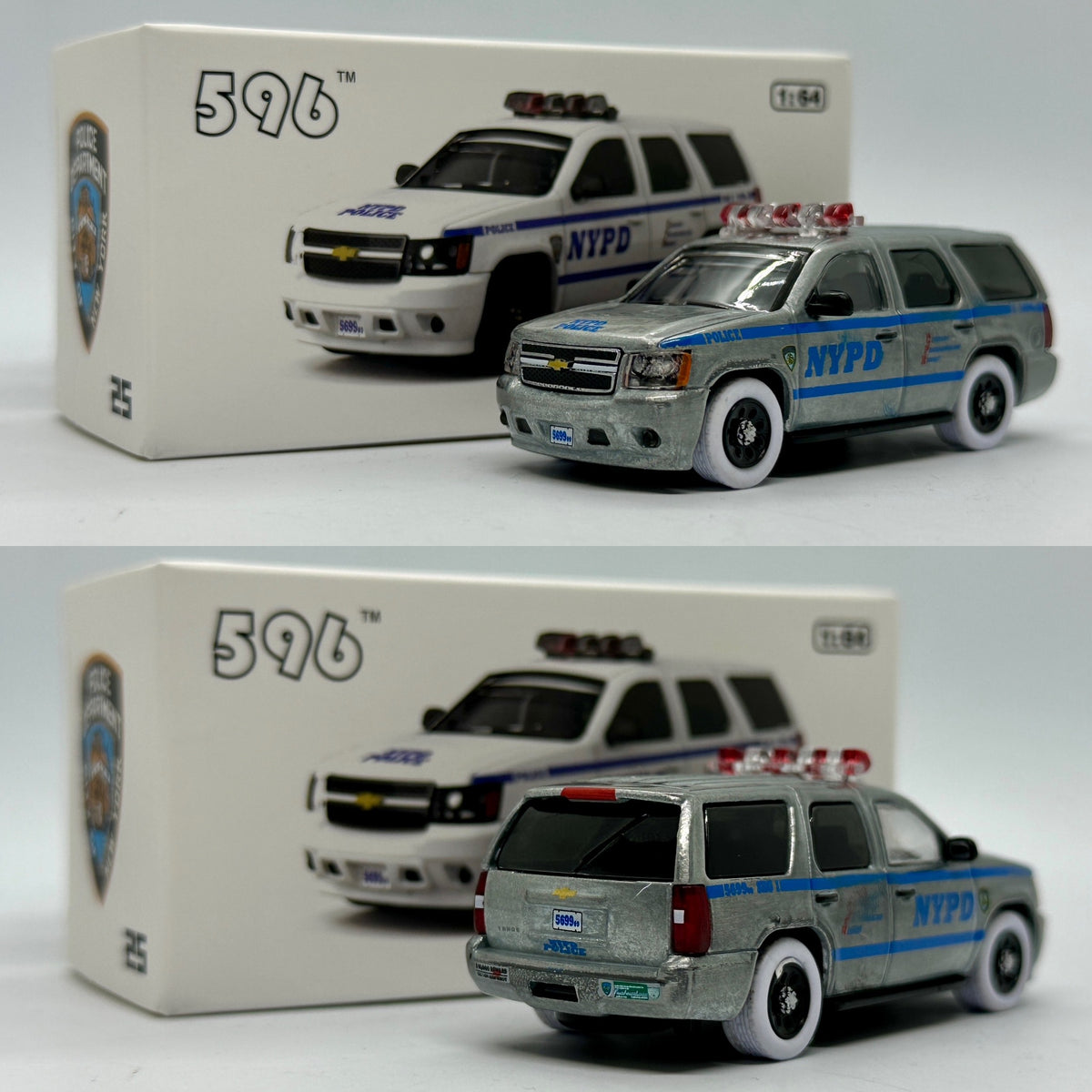 596 Model 1/64 Chevrolet Tahoe - New York Police Department (NYPD) Cha ...