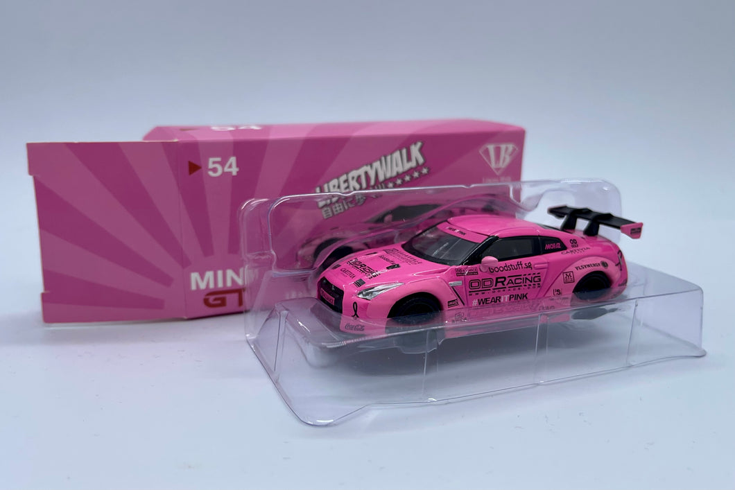 Mini GT No.54 Liberty Walk Nissan GTR Wearitpink Breast Cancer Awareness