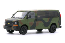 Load image into Gallery viewer, 596 Model 1/64 Chevrolet Express (Green &amp; Camo Pattern)
