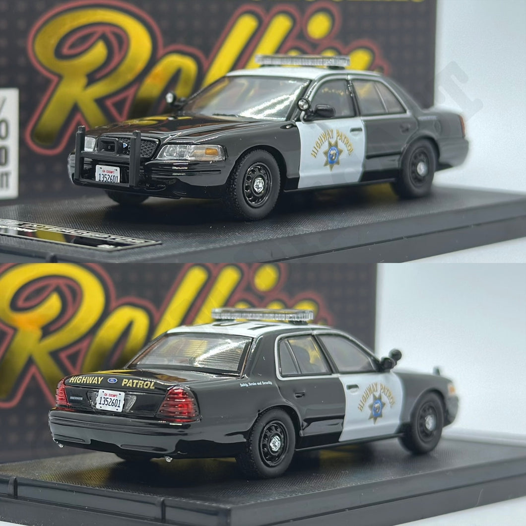 Rollin 1/64 Ford Crown Victoria Police Interceptor - California Highway Patrol