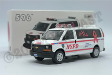 Load image into Gallery viewer, 596 Model 1/64 Chevrolet Express - NYPD (Breast Cancer Awareness)
