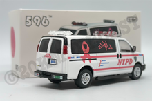 Load image into Gallery viewer, 596 Model 1/64 Chevrolet Express - NYPD (Breast Cancer Awareness)
