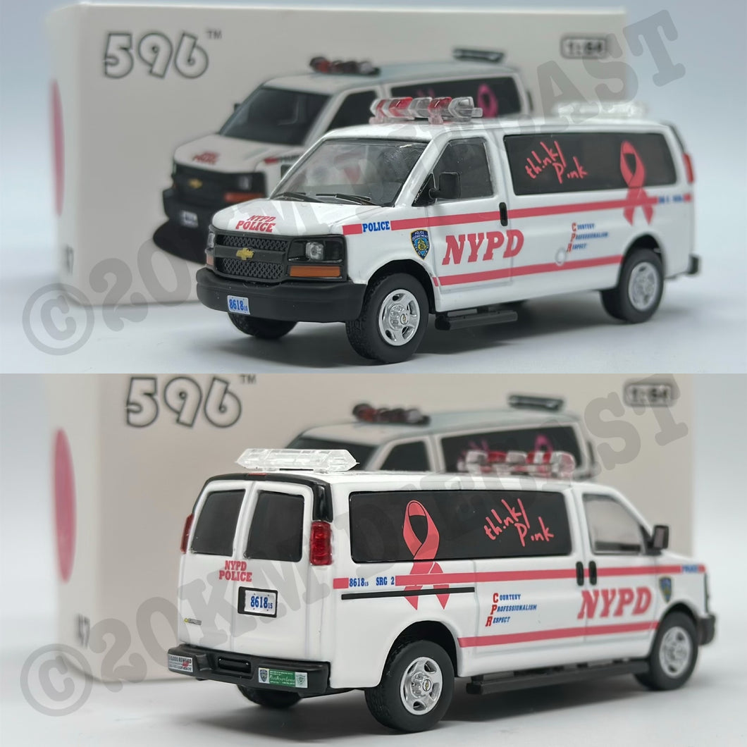 596 Model 1/64 Chevrolet Express - NYPD (Breast Cancer Awareness)