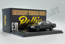 Load image into Gallery viewer, Rollin 1/64 Ford Crown Victoria Police Interceptor - Blank Black
