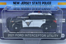 Load image into Gallery viewer, Greenlight 1/64 2021 Ford Police Interceptor Utility- New Jersey State Police 100th anniversary troop car
