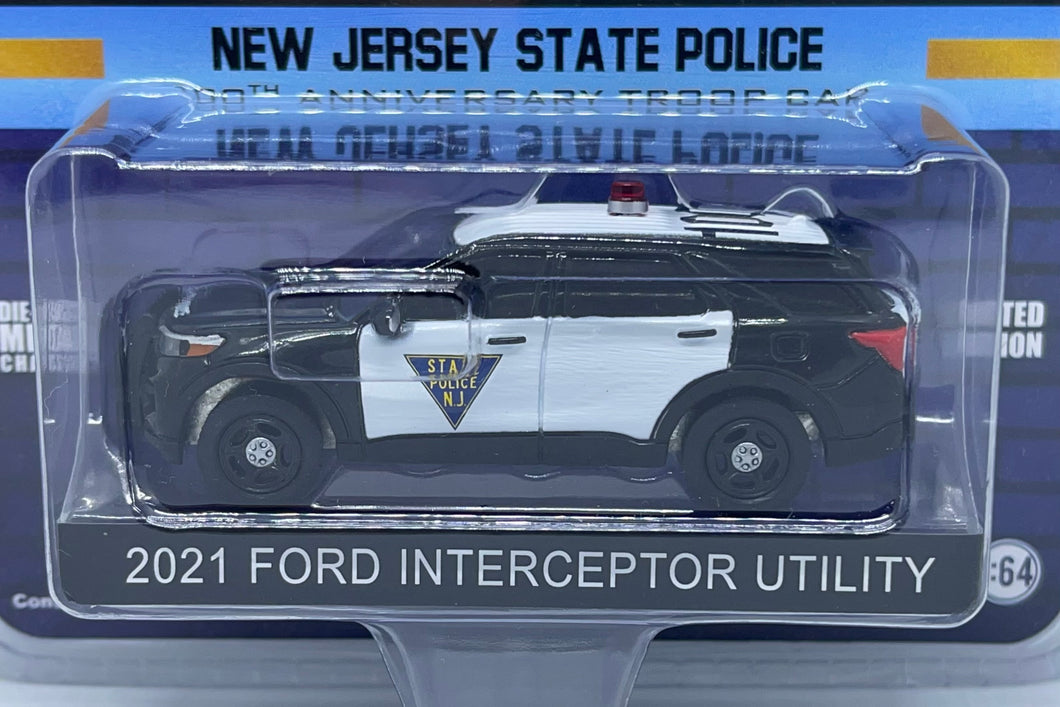 Greenlight 1/64 2021 Ford Police Interceptor Utility- New Jersey State Police 100th anniversary troop car