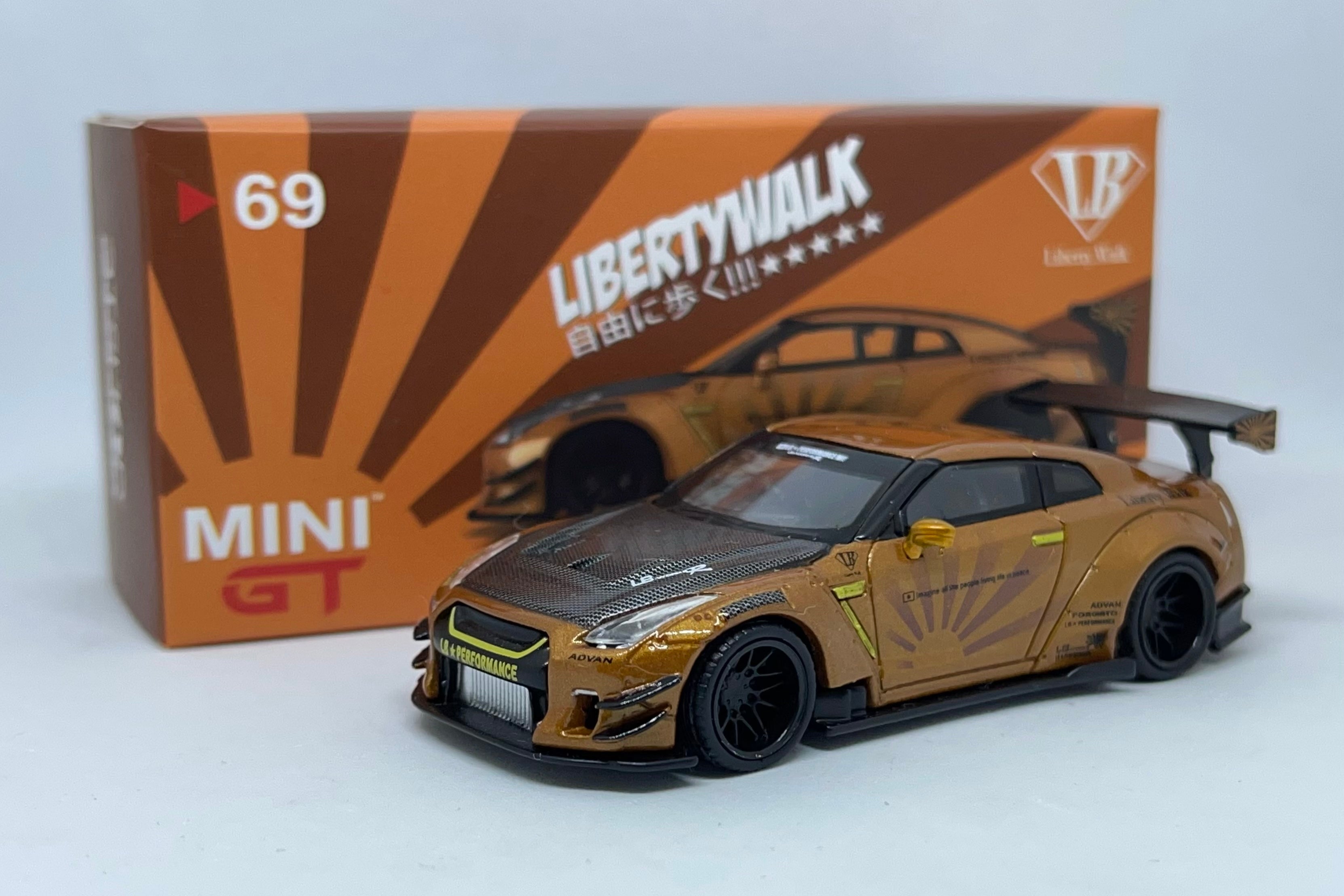 Mini GT 1/64 Liberty Walk LB Works Nissan GT-R R35 Metallic Brown