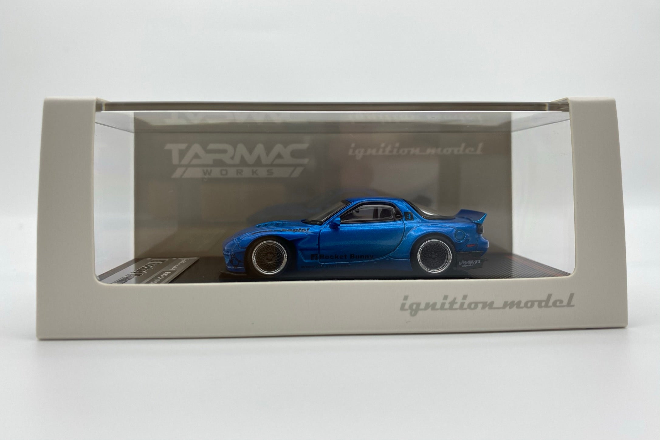 Tarmac Works x Ignition Model 1/64 Rocket Bunny RX-7 (FD3S) Blue Metallic -  IG1408