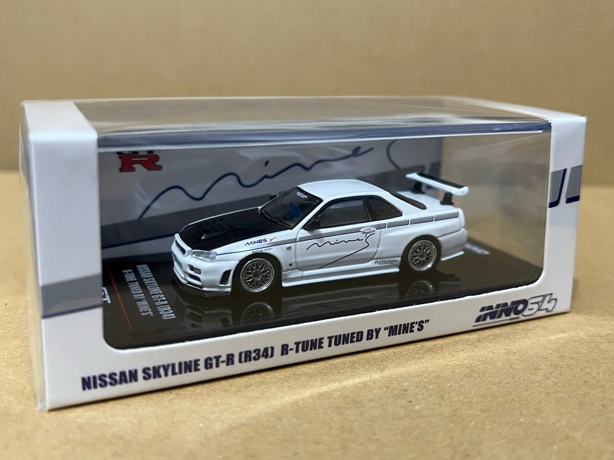 Inno64 1/64 Nissan Skyline GT-R R34 R-Tune Tuned by MINES (IN64-R34RT ...