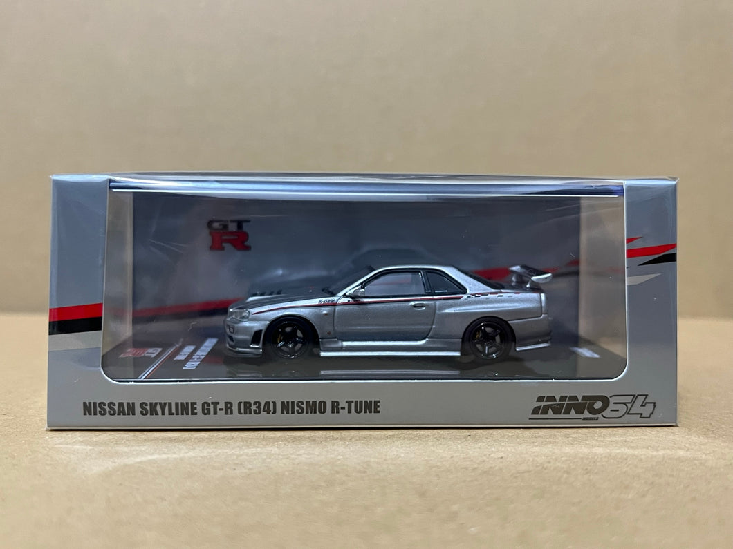 Inno64 1/64 Nissan Skyline GT-R R34 Nismo R-Tune Silver (IN64-R34RT-SIL)